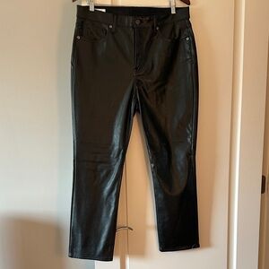 GAP Vintage Slim High Rise Pants - Black faux leather pants